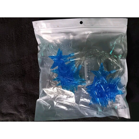 String Light  2 10ft String New 40 LED Lights SCS Direct Stars Blue White - Picture 2 of 7